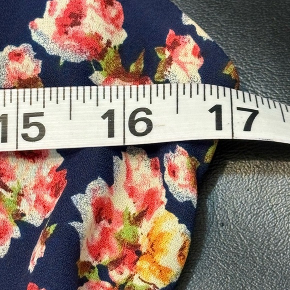 Betsey Johnson Lined Navy Floral V-Neck Midi Dress size 6 - Picture 10 of 14